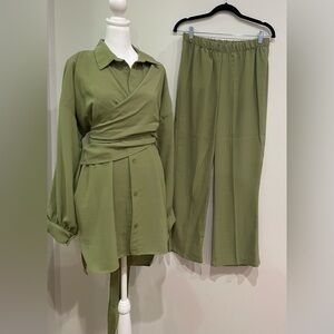 Modest Barbie 2 Piece Coord matching Set, suit set, work set, Mint/Sage green